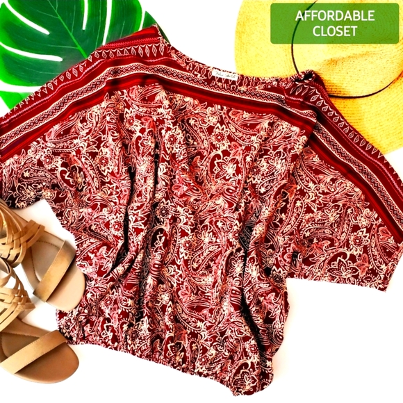 Tops - 🍟 Womens oversized boho blouse size small 🍟